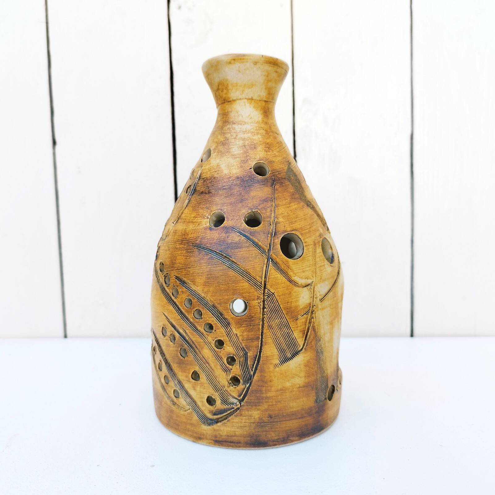 Colombe Vallauris pottery stoneware tealight holder