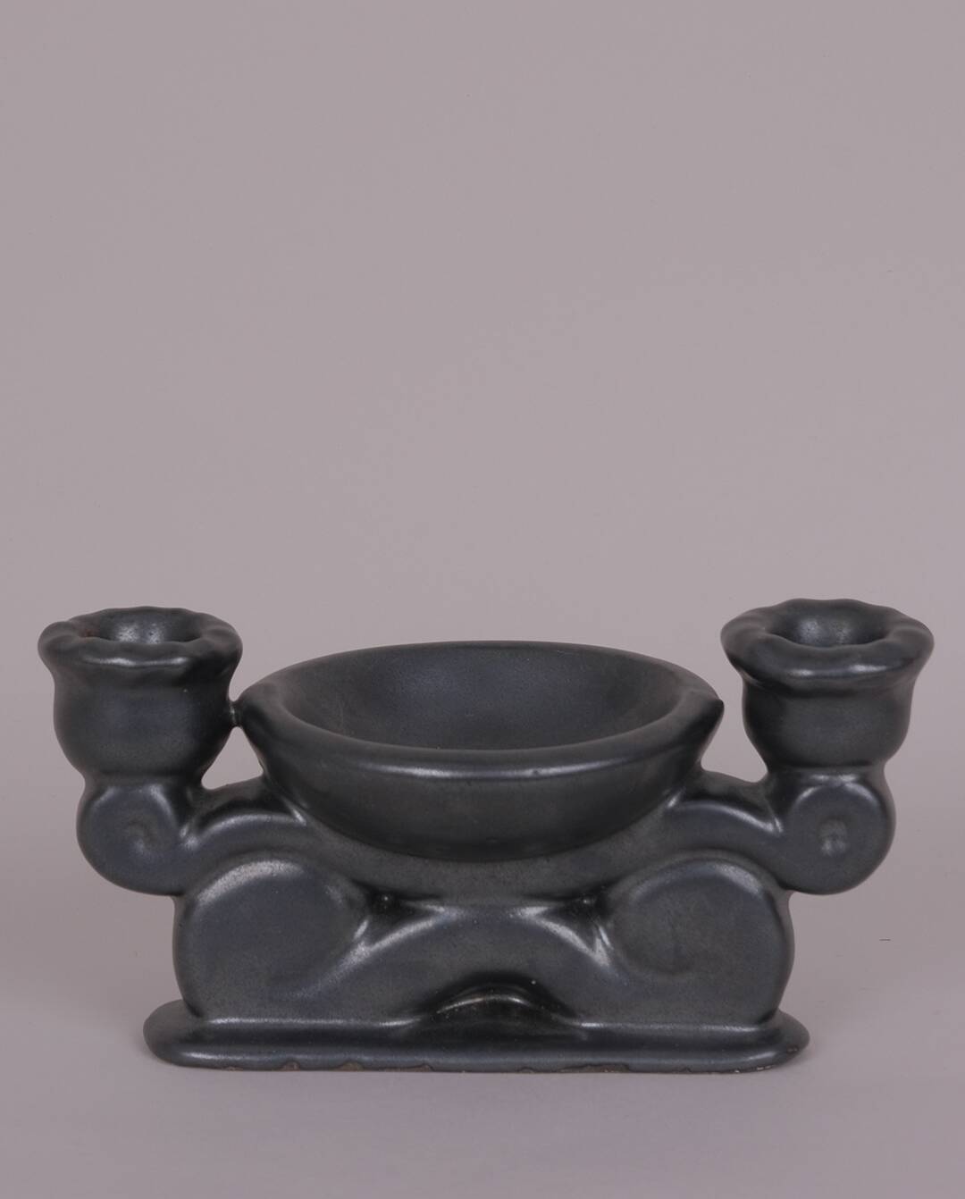 Double ceramic candlestick