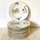 12 Assiettes à dessert en porcelaine de Limoges