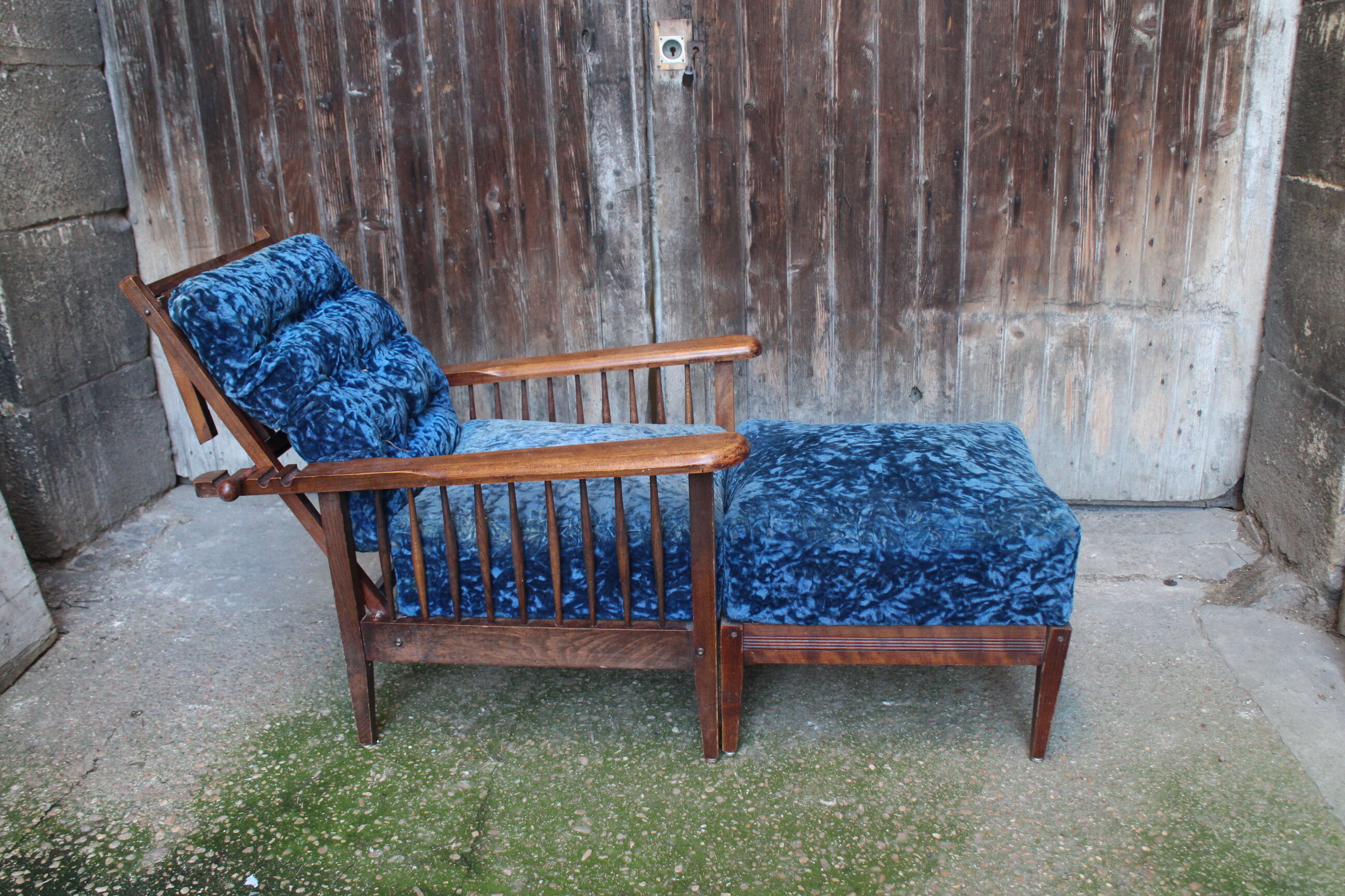 Morris "Potacol" armchair and footrest