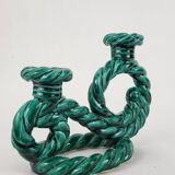 Candlestick 2 ceramic lights from Vallauris