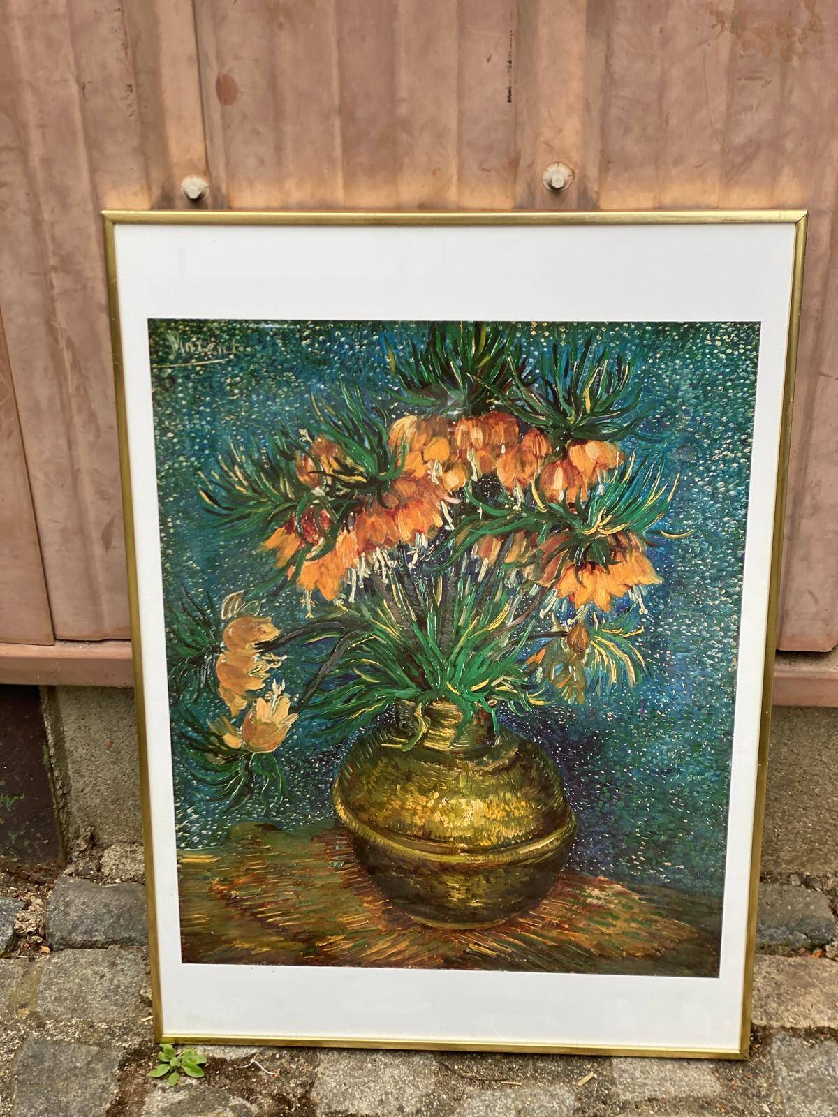 2 tableaux lithographies avec cadre doré 60x80cm