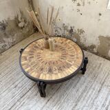 Table basse Herbier ronde Roger Capron
