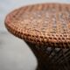 Table d'appoint diabolo vintage en rotin