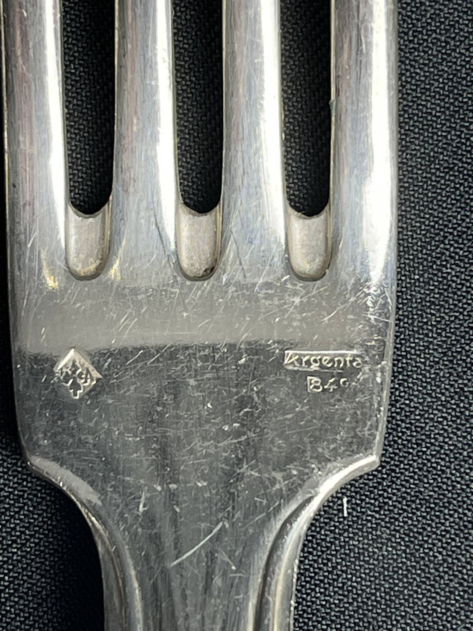 Tableware, silver-plated cutlery Argenta hallmark around 1970