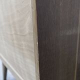 Oak and rattan compass leg chiffonier from the 50s-60s