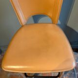 Bar stools covered in leather