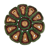 Vintage braided straw underside