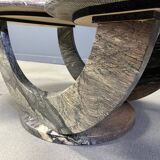 Vintage two tier marble coffee table, 1970s