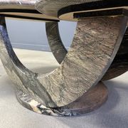 Table basse en marbre vintage à deux niveaux, années 1970