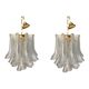 Sculptural Pair of Mazzega Style Murano Glass Selle Chandeliers