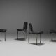 Leather Three-Legged Chairs with Chrome Finishes, Italy, 1970s