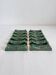 12 vintage green and gold ceramic knife holders from the 50s