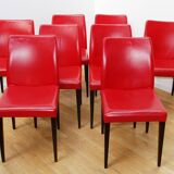 Set of 8 Liz chairs, Poltrona Frau