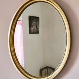 Antique gold oval mirror