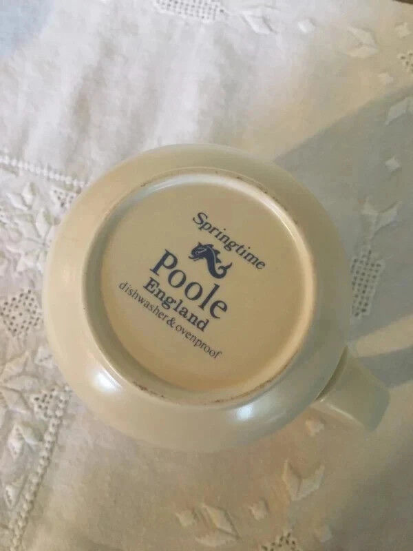 Vintage milk jug and sugar bowl set by Poole Pottery England 1980