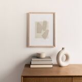 Abstract painting on paper signed Eawy.