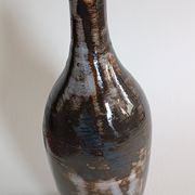 Une bouteille et six gobelets en céramique Gérard Hofmann Vallauris 1950