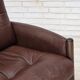1970s, Scandinavian armchair, furniture leather, beech wood.