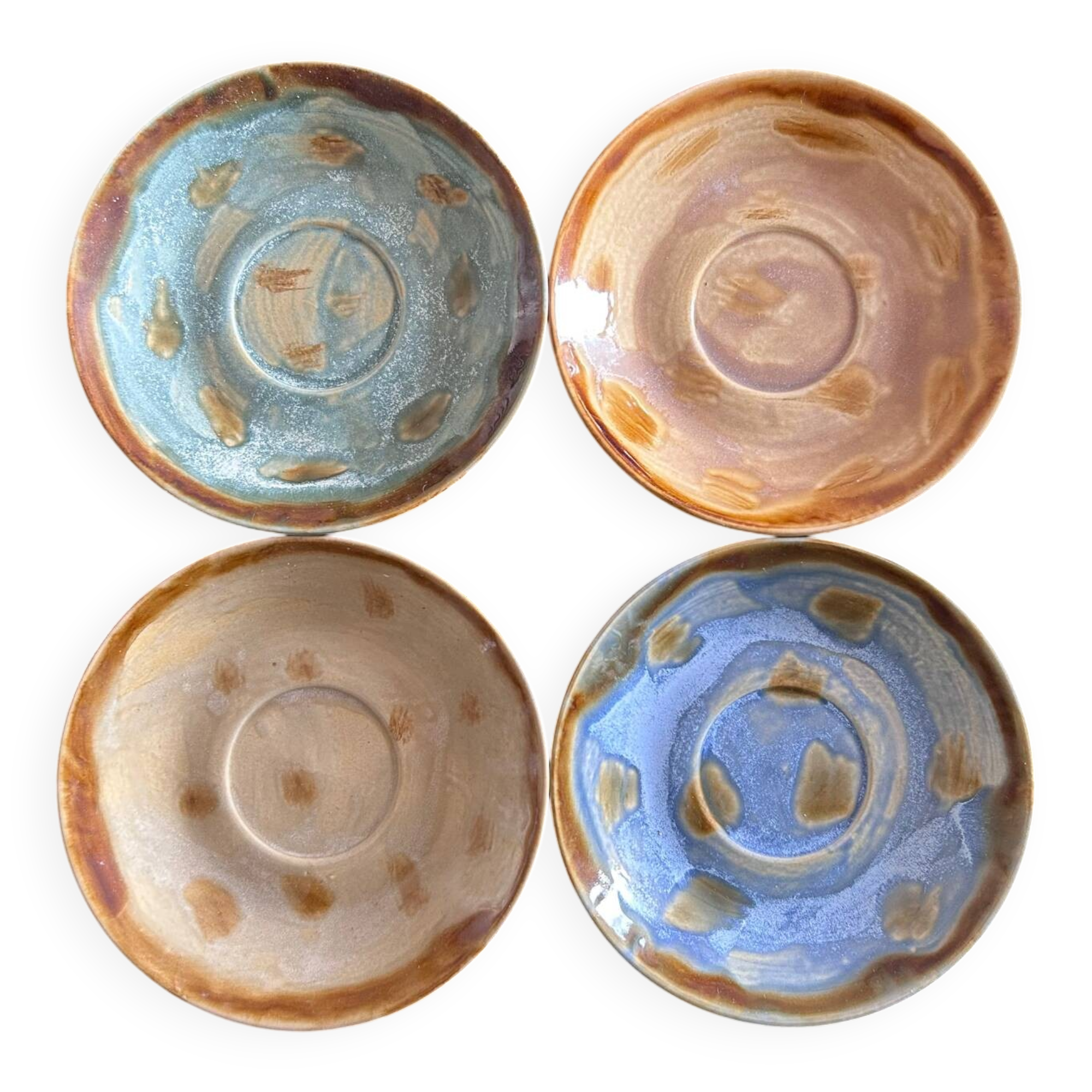 Set of 4 handmade plates