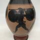 Reproduction of a Greek Attic-style black-figure vase depicting warriors