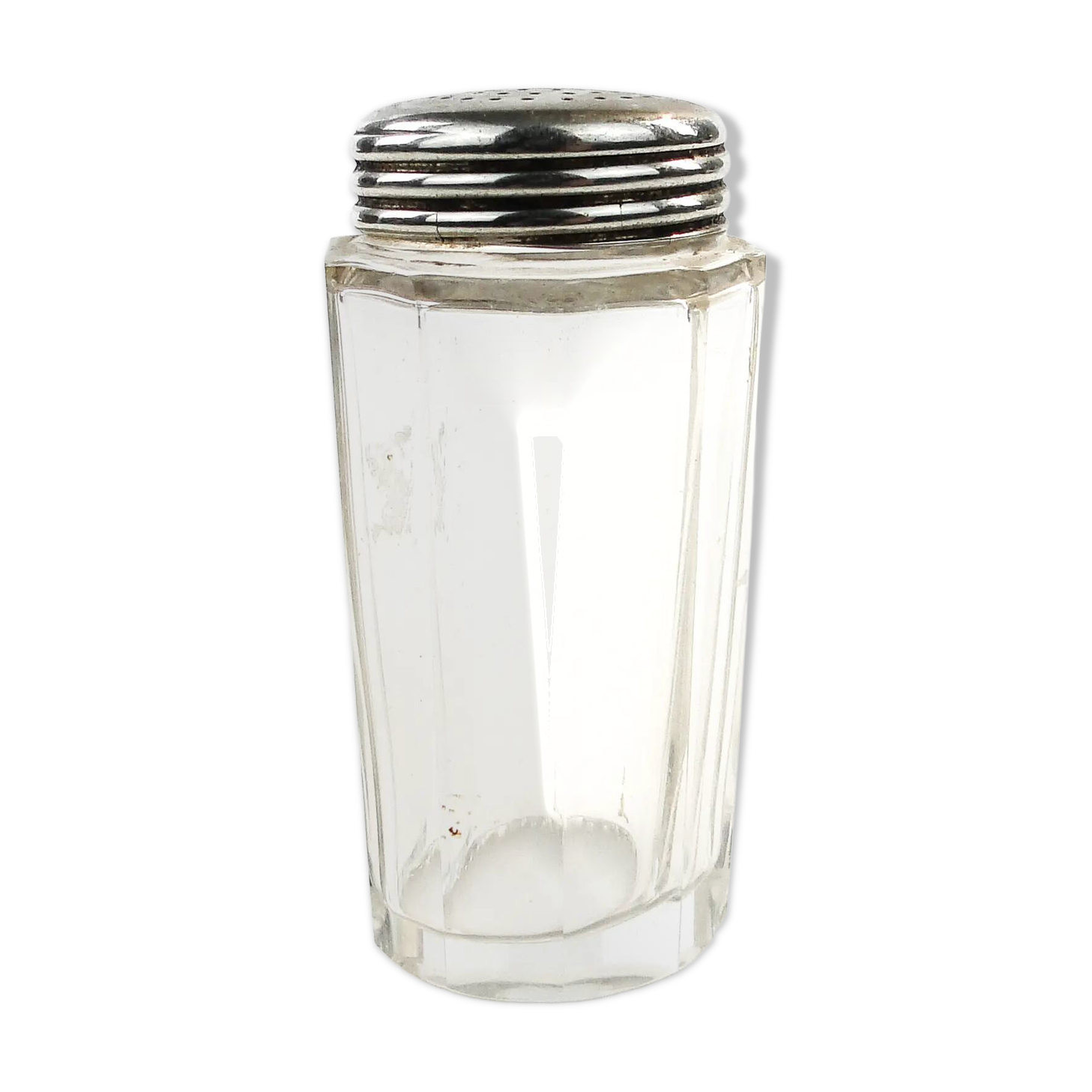 Mid-century modern salt shaker, glass, Germany, 1950s