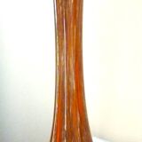 Art blown glass vase with inclusions of many colors