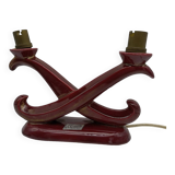 St clément candlestick lamp. bordeaux art deco ceramic