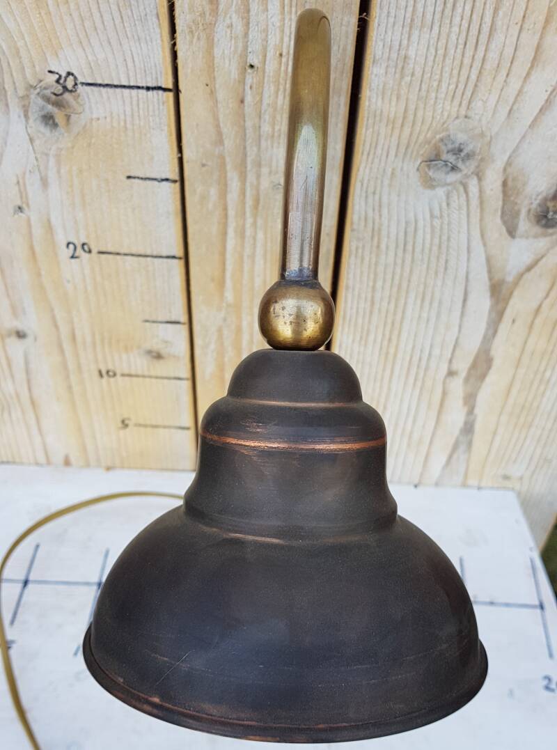 Antique English copper desk lamp