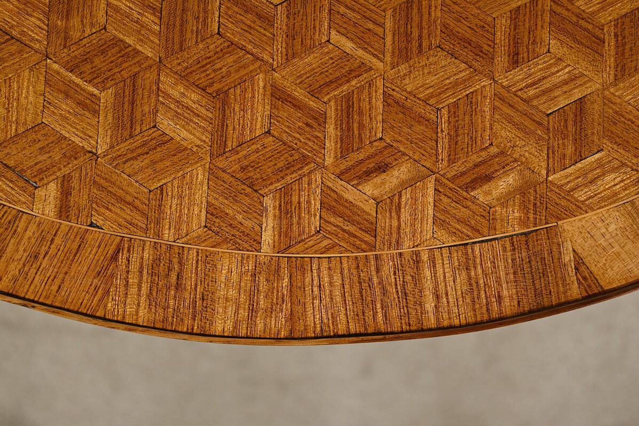 Small Marquetry Living Room Table, Louis XV / Louis XVI Transition style – 1920