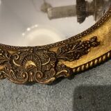 Italian gold gilded wooden mirror sconce, 1950s