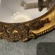 Italian gold gilded wooden mirror sconce, 1950s