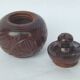 Pillbox box no screws rosewood varanasi crafts h=3.5cm diam=3cm india