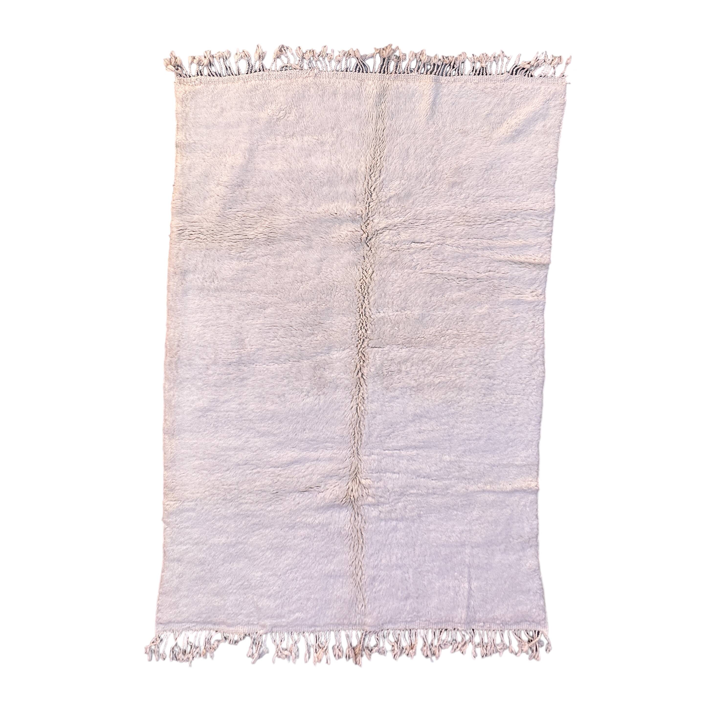 Moroccan rug Beni M'Rirt white - 177 x 264 cm