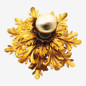 1960's Gilt 'Florentine' Ceiling of wall light by Banci Firenze