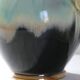 Vintage decorative amphore vase in gold glazed ceramic made in Germany