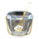 Vintage crystal and gold metal ice bucket