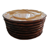 Lot 8 assiettes en ceramique