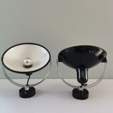 Pair of metal wall lamps 70s