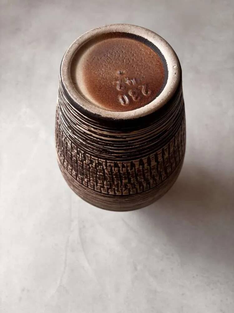 70s Spara ceramic Japandi vase, minimalist vase.
