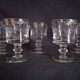 Set of 5 engraved Murano wine (or water) glasses, silver rim