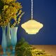Vintage blue opaline suspension globe