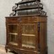 Boulle curved bookcase display case from the Napoleon III period in mahogany circa 1850