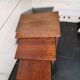 Nest of tables in solid cherry wood from the mid-20th century.