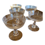 5 crystal champagne glasses