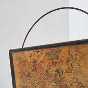 Jacques Liozu Magazine rack with silk screen printing 1950