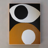 Abstract ochre canvas