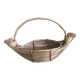 Asian artisanal basket in the shape of a boat