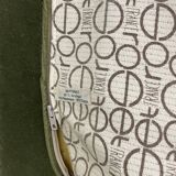 Vintage 2 and 3 seater green velvet togo set