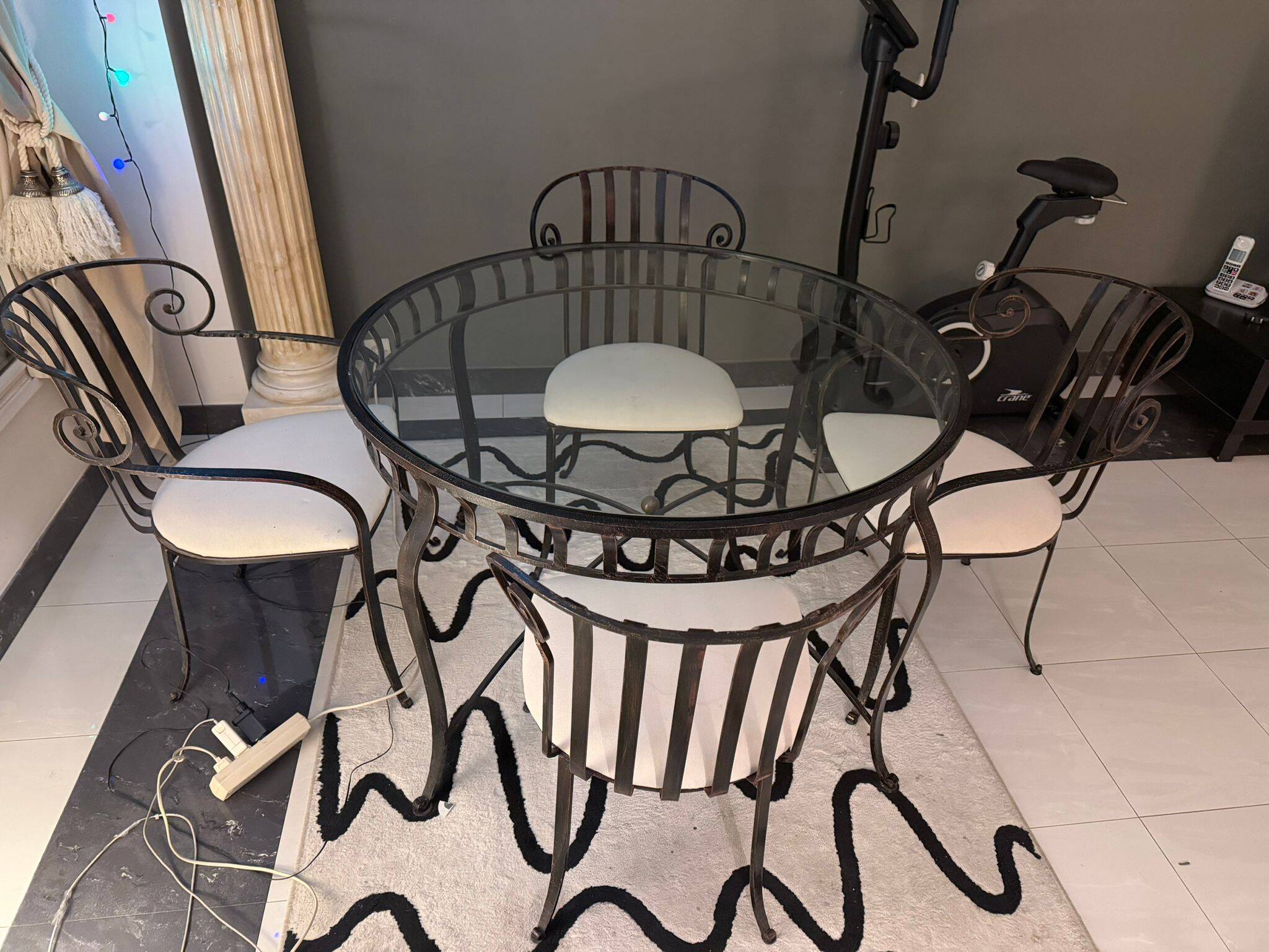 Roche Bobois table and chairs set